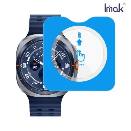 Imak SAMSUNG 三星 Watch Ultra (2025) 47mm 玻璃手錶膜 (自帶定位版)◉80D030